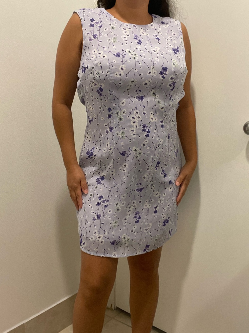 Rampage Lavender and White Floral Midi Dress